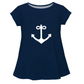 Anchor Monogram Navy Short Sleeve Laurie Top - Wimziy&Co.
