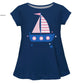 Sailboat Name Navy Short Sleeve Laurie Top - Wimziy&Co.