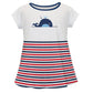 Whale Name White and Red Stripes Short Sleeve Laurie Top - Wimziy&Co.