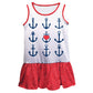 Anchor Initial Name White And Red Lily Dress - Wimziy&Co.