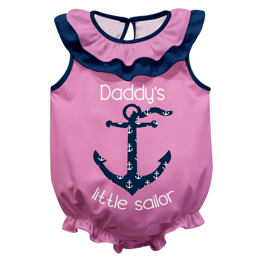Daddys Little Sailor Pink Sleeveless Onesie