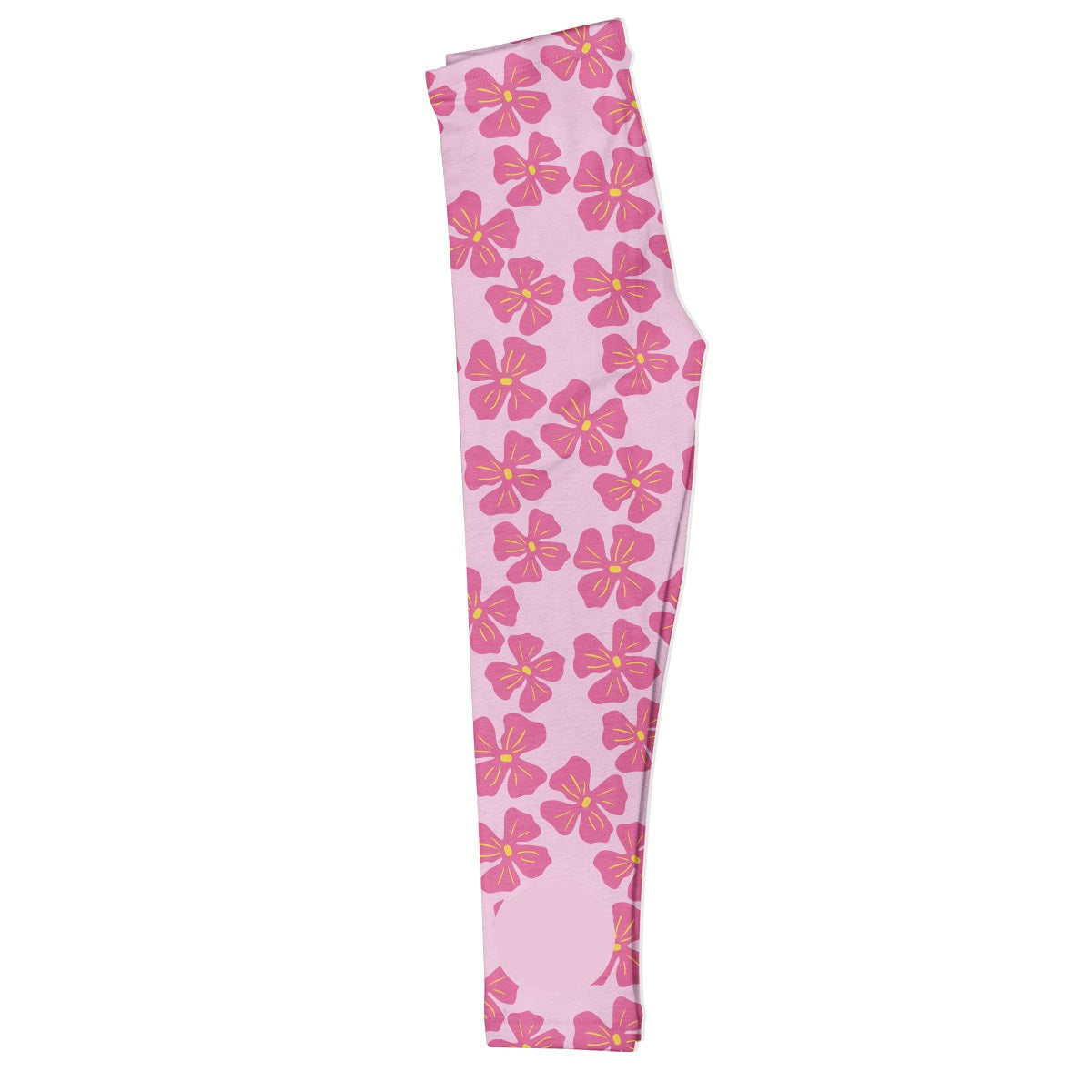 Flowers Print Personalized Monogram Pink Leggings - Wimziy&Co.