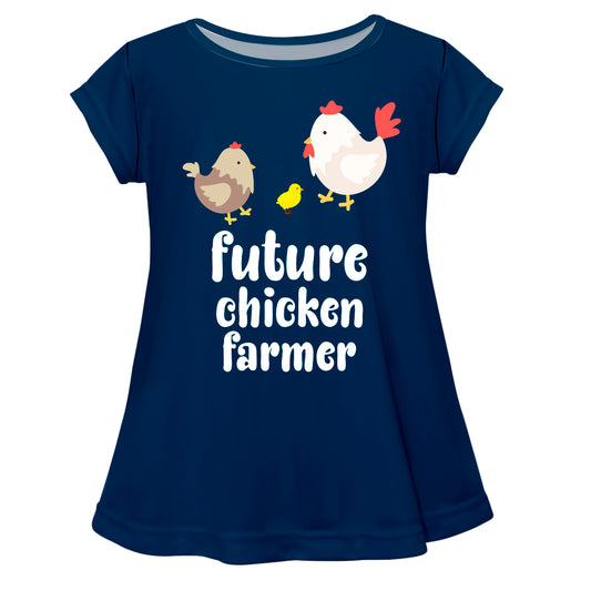 Futute Chicken Farmer Navy Short Sleeve Laurie Top