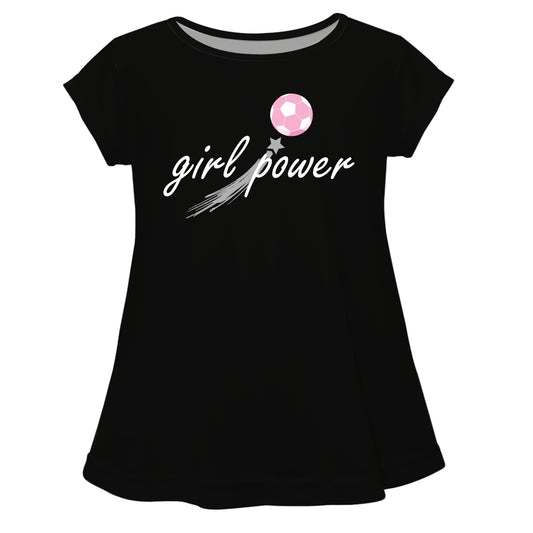 Girl Power Black Short Sleeve Laurie Top