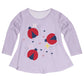 Ladybugs Name Purple Long Sleeve Laurie Top - Wimziy&Co.