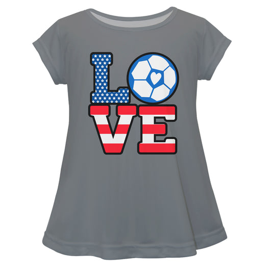 Love Gray Short Sleeve Laurie Top