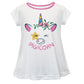 Pigicorn White Short Sleeve Laurie Top