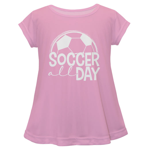 Soccer All Day Light Pink Short Sleeve Laurie Top