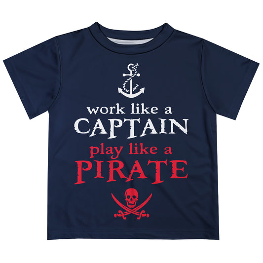 Like A Captain Navy Short Sleeve Tee Shirt