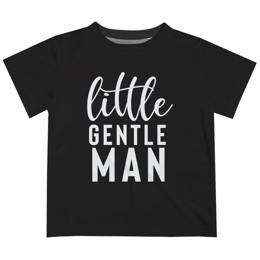 Little Gentleman Black Short Sleeve Tee Shirt