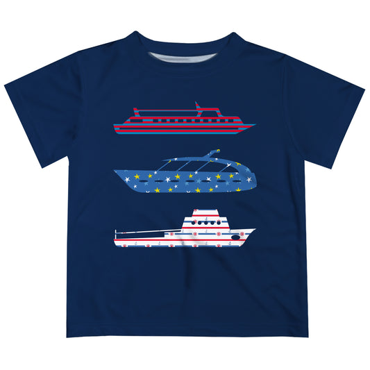 Ships Navy Short Sleeve Tee Shirt