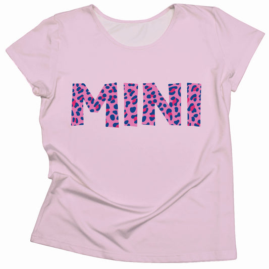 Leopard Print Mini Pink Short Sleeve Tee Shirt