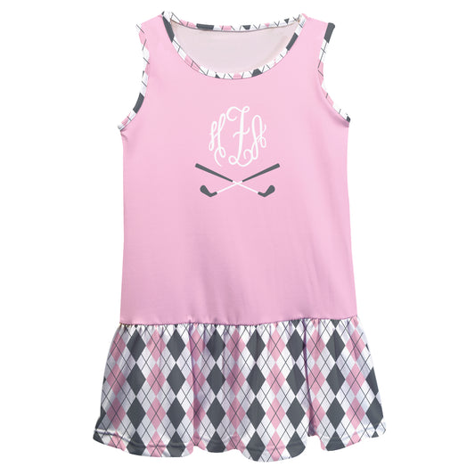 Golf Personalized Monogram Pink Lily Dress