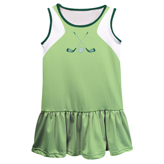 Golf Green and White Lily Dress