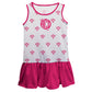 Tennis Rackets Print Monogram Pink and White Lily Dress