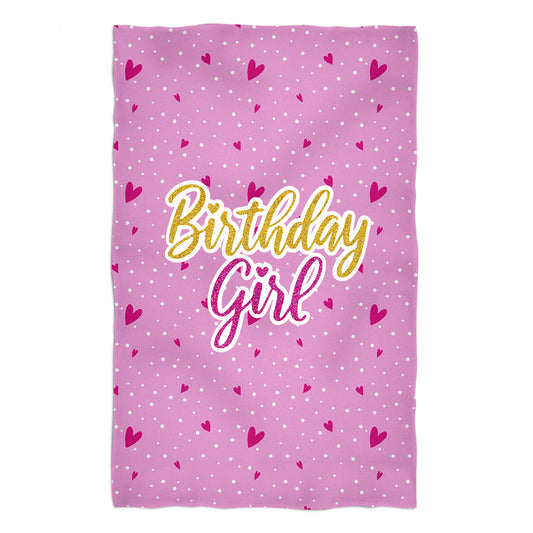 Birthday Girl Pink Towel 51 x 32""