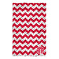 Chevron Hearts Print Monogram White and Red Towel  51x 32""