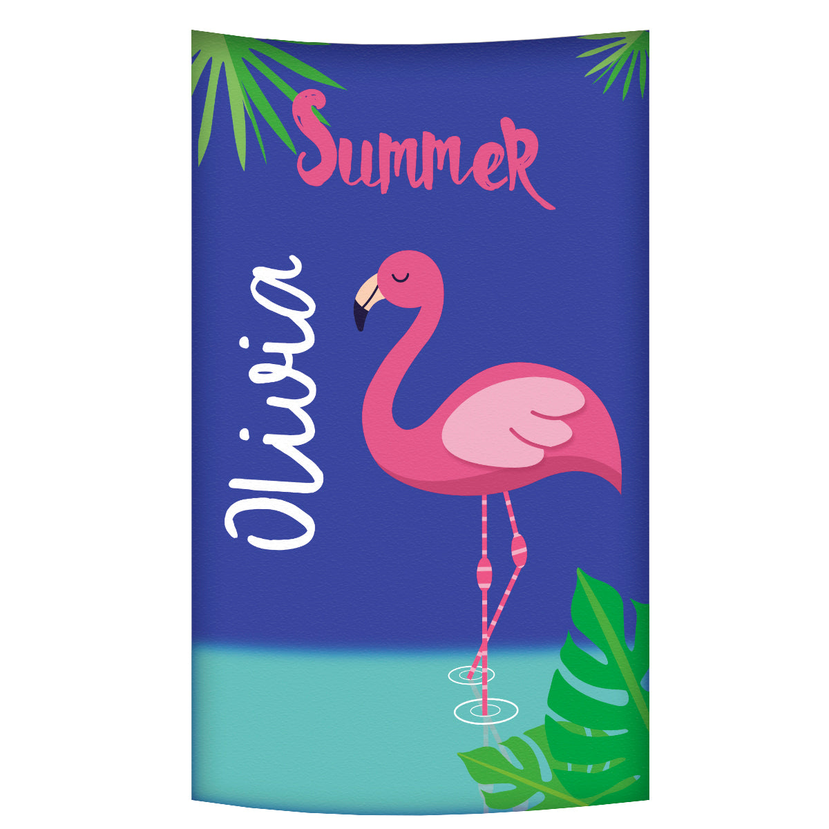 Flamingo Personalized Name Royal Towel 51 X 32""