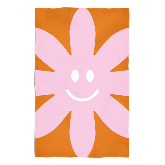 Flower Orange and Pink Towel 51 x 32""