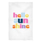 Hello Sunshine White Towel 51 x 32""