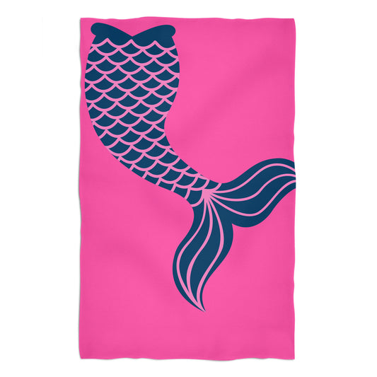 Mermaid Hot Pink Towel 51 x 32""