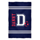 Soccer Personalized Initial and Name Navy Towel 51 x 32""
