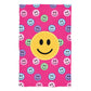 Smile Face Print Hot Pink Towel 51 x 32""