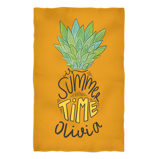 Summer Time Name Orange Towel