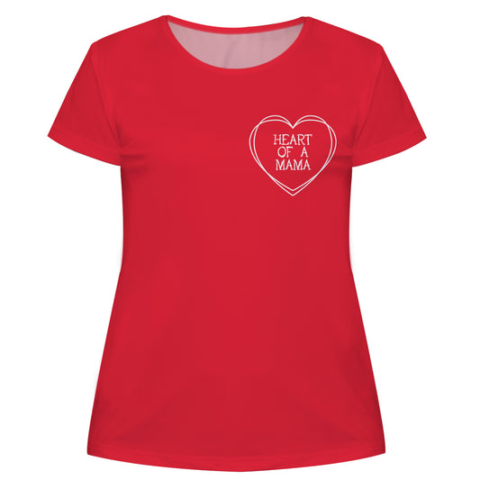 Heart Red Short Sleeve Tee Shirt