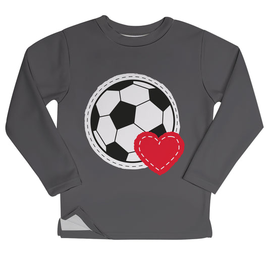 Soccer Ball Gray Fleece Sweatshirt With Side Vents
