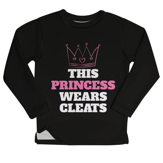 This Princess Wears Cleats Black Fleece Sweatshirt With Side Vents