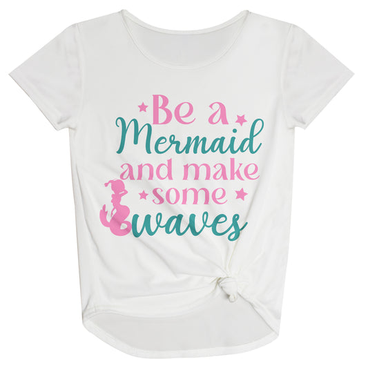 Be A Mermaid White Knot Top