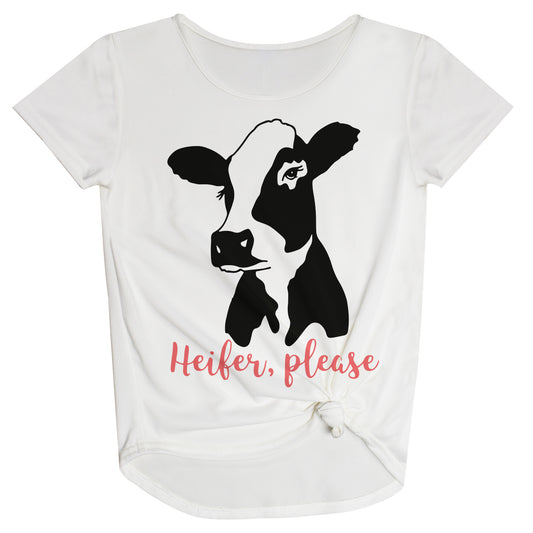Heifer Please White Knot Top