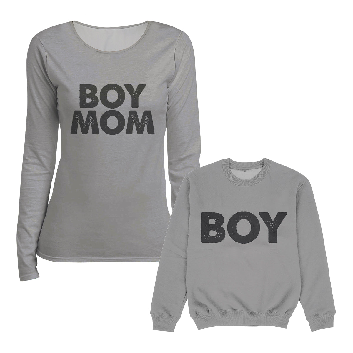 Boy Mom Gray Long Sleeve Tee Shirt - Wimziy&Co.