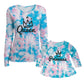 Crown Queen Pink and Blue Tie Dye Long Sleeve Tee Shirt - Wimziy&Co.