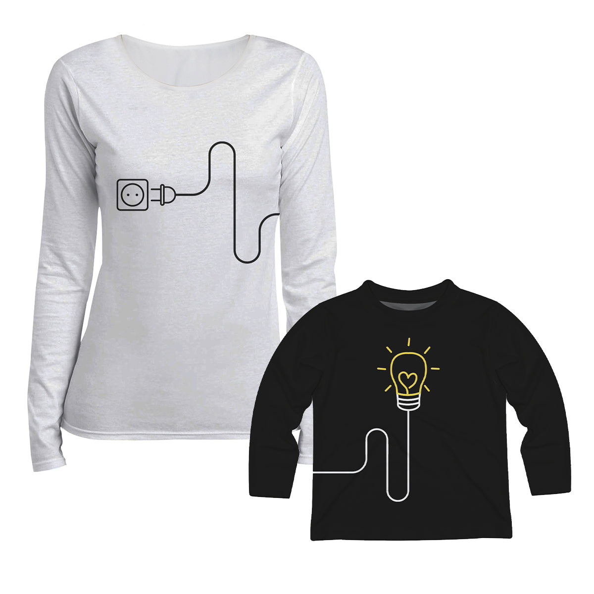 Electrici Elementes Black Long Sleeve Tee Shirt - Wimziy&Co.