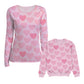 Hearts Print Pink Crewneck Sweatshirt - Wimziy&Co.
