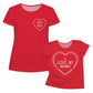 Heart Red Short Sleeve Tee Shirt - Wimziy&Co.