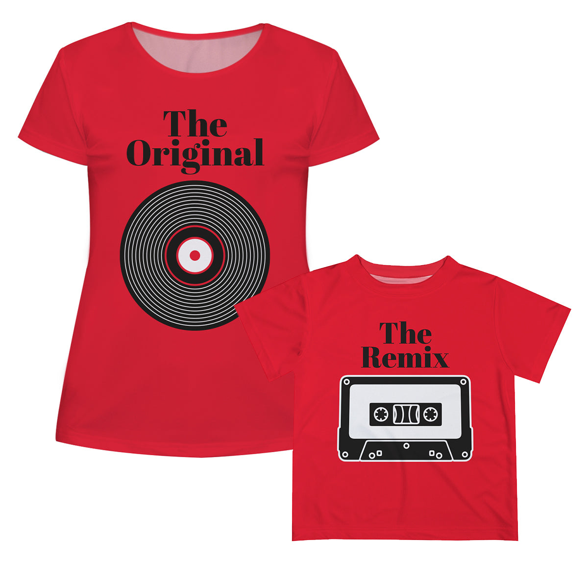 The Remix Cassette Red Short Sleeve Tee Shirt - Wimziy&Co.