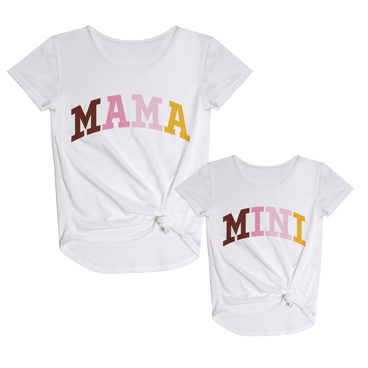 Mama White Short Sleeve Knot Top - Wimziy&Co.
