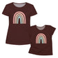 Rainbow Brown Short Sleeve Tee Shirt - Wimziy&Co.