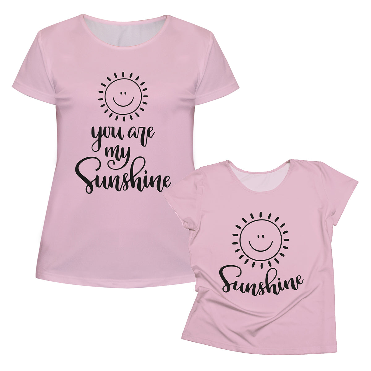 You Are My Sunshine Pink Short Sleeve Tee Shirt - Wimziy&Co.