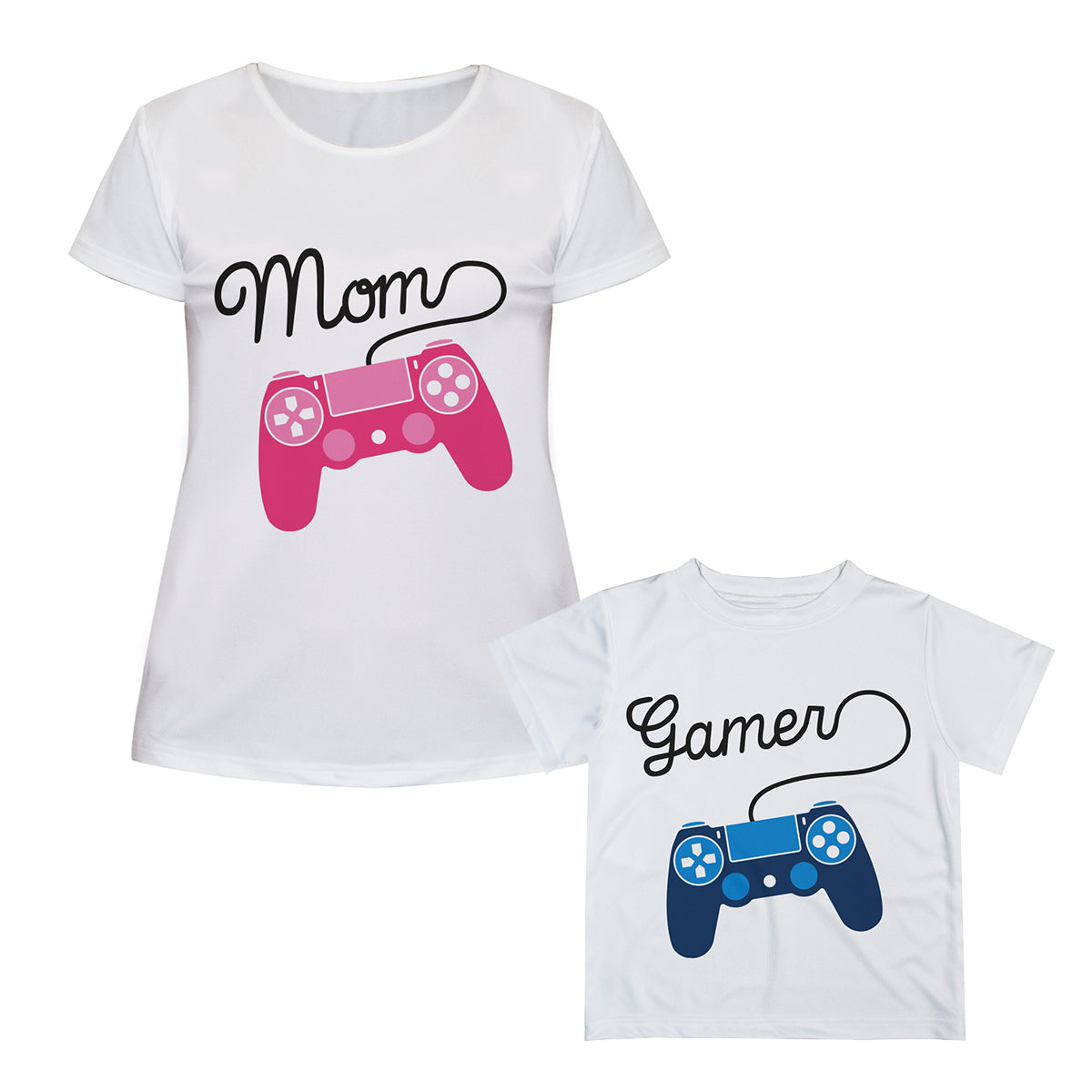 Mom Video Game Control White Short Sleeve Tee Shirt - Wimziy&Co.