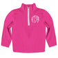 Personalized Monogram Pink Heavy Weight Performance 4-way Stretch 1/4 Zip Pullover