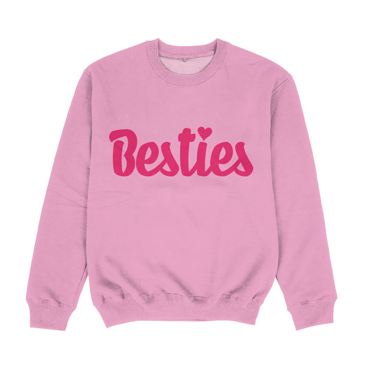 Besties Pink Crewneck Sweatshirt