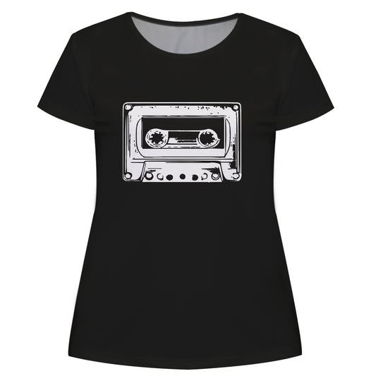 Audio PLayer Black Short Sleeve Tee Shirt