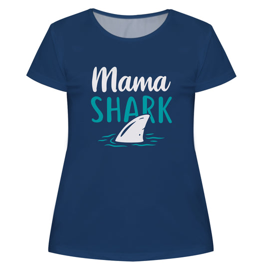 Mama Shark Navy Short Sleeve Tee Shirt