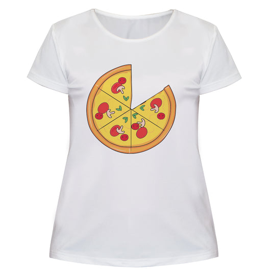 Pizza White Short Sleeve Tee Shirt