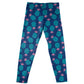Pineapple Print Navy Turquoise and Pink Leggings
