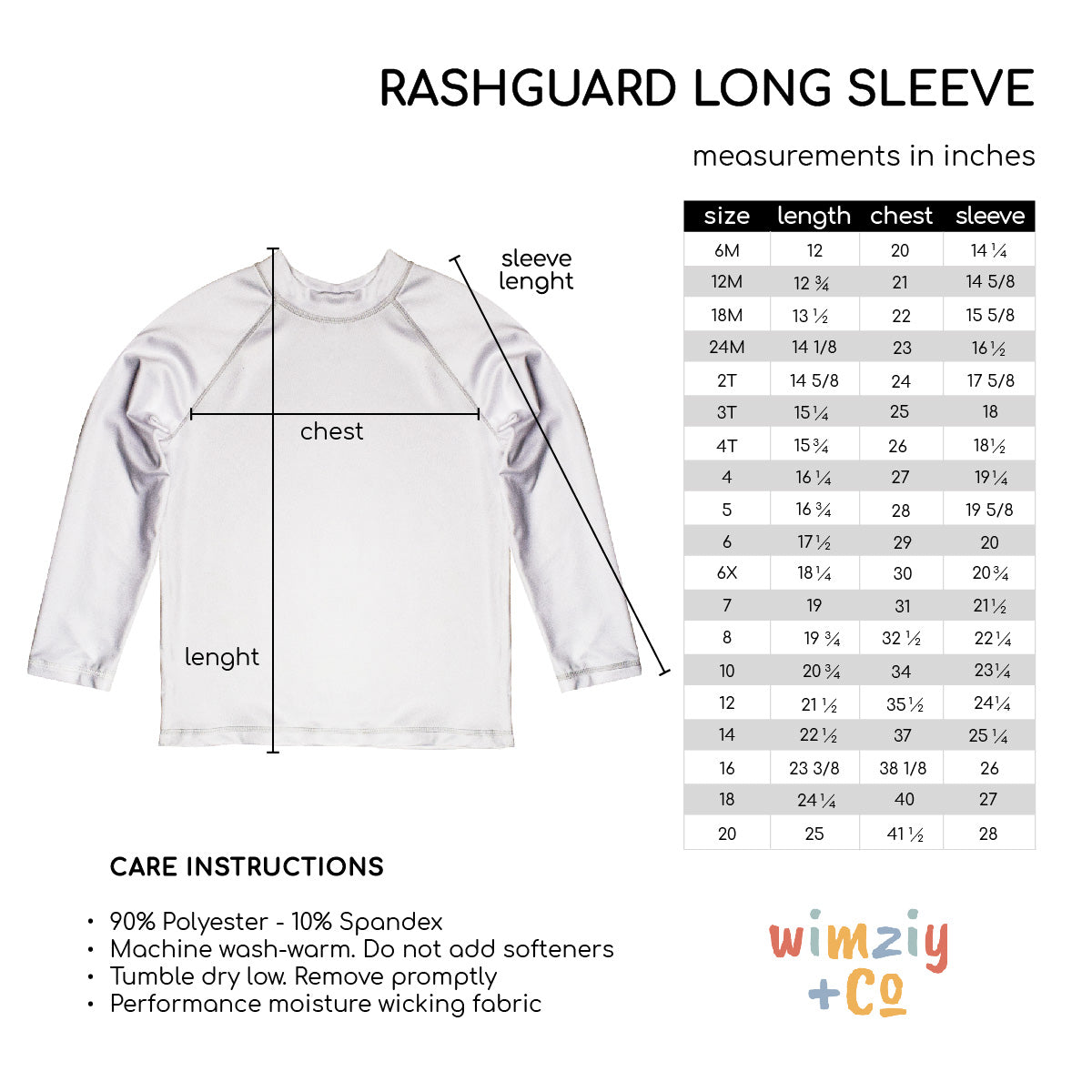 Sharks Monogram White Long Sleeve Rash Guard - Wimziy&Co.